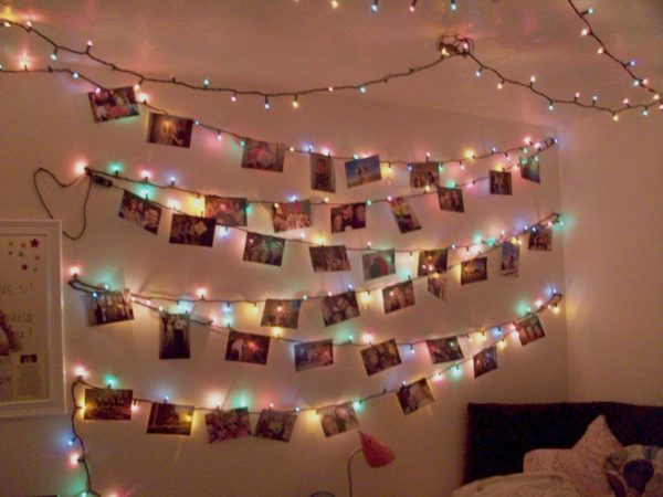 Decoração com luzes de Natal