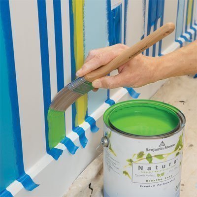 Pintura de listras nas paredes