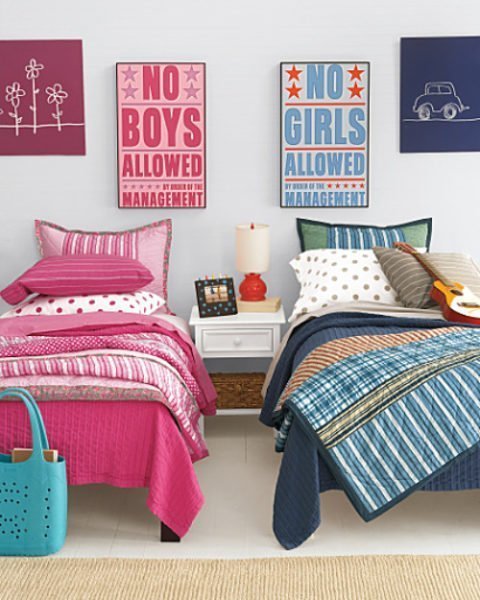 Como dividir o quarto por cores
