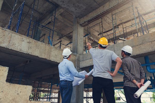 Organização do local de construção