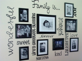 Decoração com fotos de família na parede! Ideias! - 2 Quartos